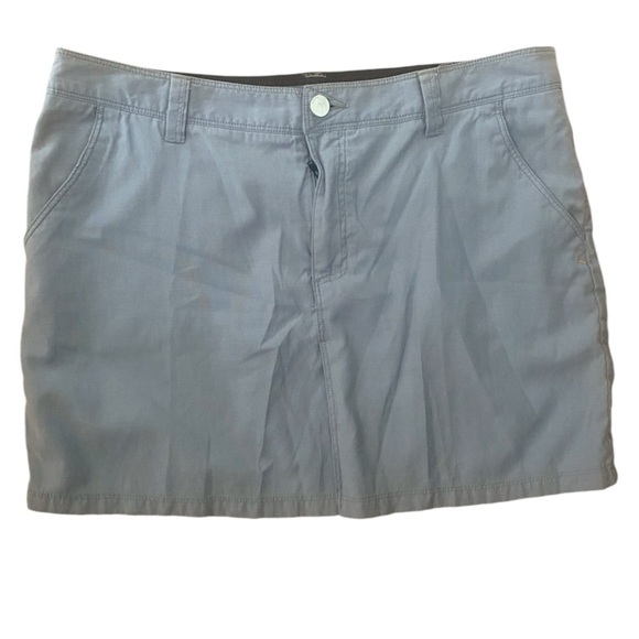 Icebreaker Destiny Wool Cotton Blend Gray Mini Skirt - Picture 1 of 9
